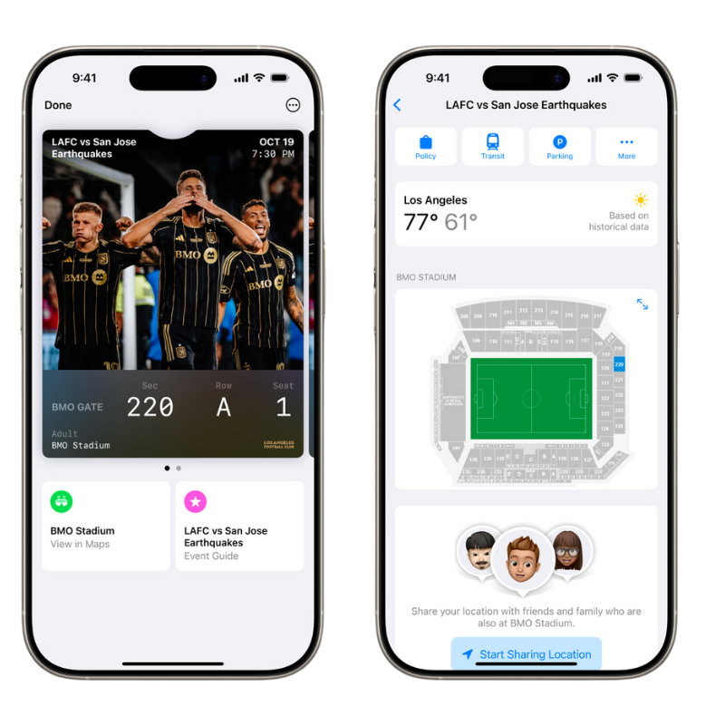 Biglietto nell’app Wallet