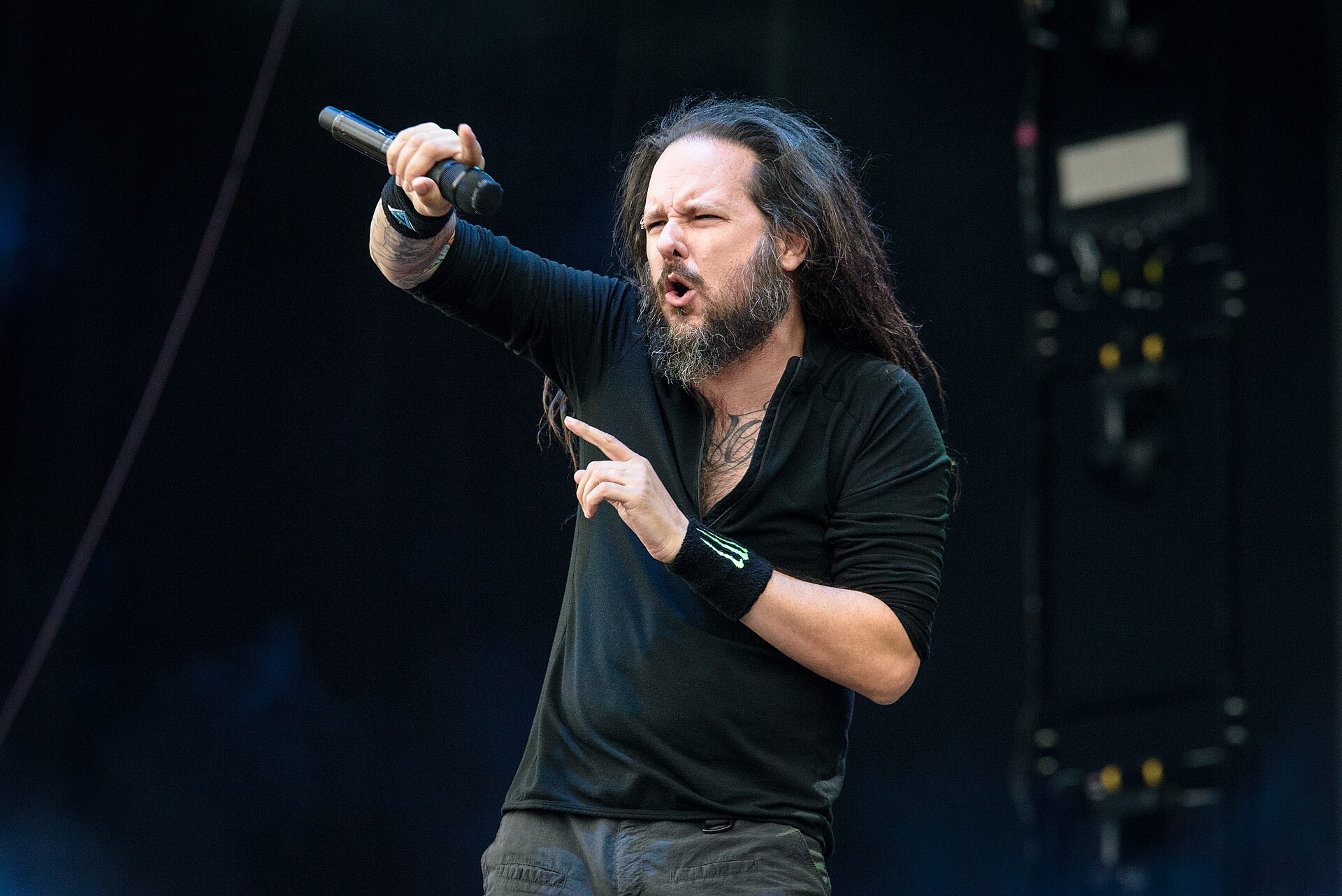 Korn dal vivo - Jonathan Davis sul palco